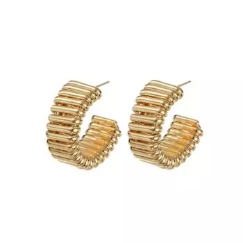 Модные ювелирные медные серьги для женщин золотой