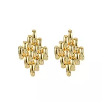 Модные ювелирные медные серьги для женщин золотой