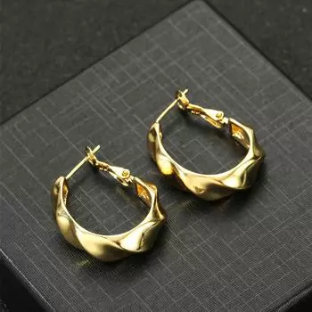 Модные ювелирные медные серьги для женщин золотой