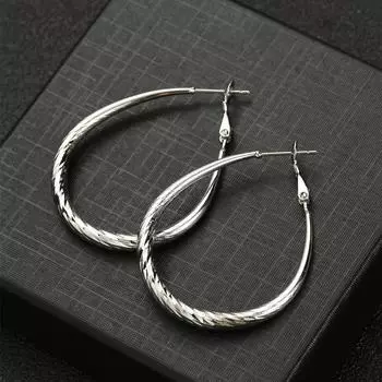 Модные ювелирные медные серьги для женщин серебряный