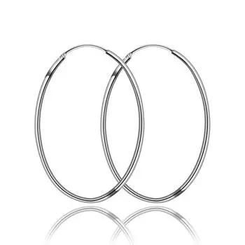 Модные ювелирные серьги из стерлингового серебра 925 пробы, гладкие круглые круглые серьги 5 мм для женщин, лучший подарок
