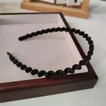 Модные Волнистые Черные Унисекс Ободки для Волос Головные Повязки для Женщин Мужчин Девочек Винтажный Обруч для Умывания Инструмент Резинки для Волос Аксессуары