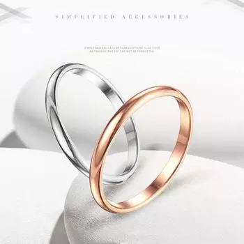 Модные вечерние украшения, размер 3-10 пальцев, тонкое кольцо 2 мм, простой ремешок из нержавеющей стали