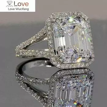 Модные великолепные обручальные кольца для женщин, блестящие циркониевые аксессуары для церемонии годовщины, роскошные ювелирные украшения для вечеринки, подарок 10