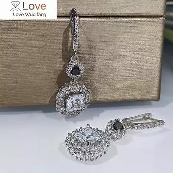 Модные великолепные серьги-подвески для женщин, блестящие циркониевые аксессуары для вечеринки, нежный дизайн, женские ювелирные изделия