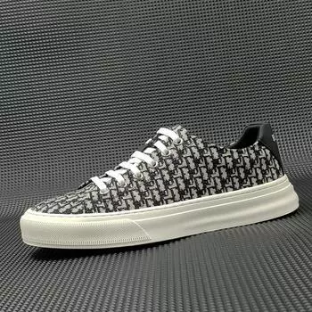 Модные весенне-осенние дизайнерские новые вышитые роскошные туфли для мужчин, модные мягкие подошвы, мужские кроссовки, повседневные мужские кроссовки 38