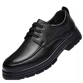 Модные весенне-осенние кожаные туфли на платформе для мужчин, дизайнерская повседневная мужская обувь на мягкой подошве, модные легкие деловые мужские туфли 38