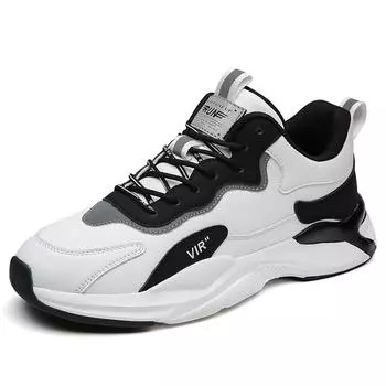 Модные весенне-осенние модные кроссовки на платформе для мужчин, дизайнерские, с мягкой подошвой, повседневные, для активного отдыха, мужские спортивные туфли из кожи, Tenis Para Hombre 39