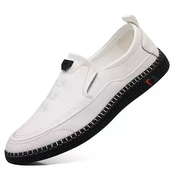 Модные весенне-осенние нескользящие туфли для вождения для мужчин, модные повседневные новые кожаные туфли для мужчин, новые дизайнерские однотонные мужские мокасины 38