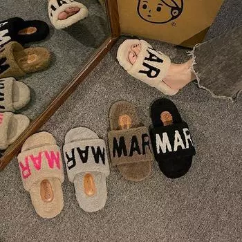 Модные весенне-осенние тапочки из овечьей шерсти для женщин, зимняя верхняя одежда для пожилых людей, плюшевые бархатные хлопковые тапочки 35 серый