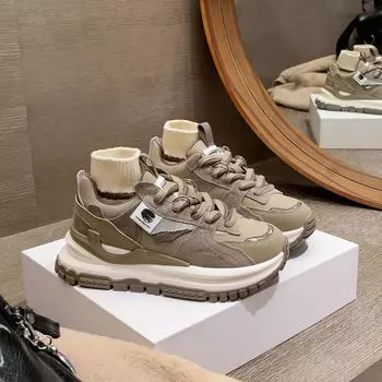 Модные весенне-осенние туфли-поп-кроссовки женские Ins Tide легкие толстые высокие повседневные спортивные туфли A Gump 35 синий