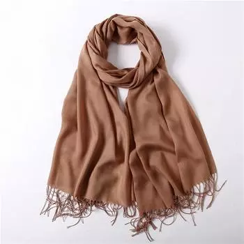 Модные весенне-зимние шарфы, женские однотонные тонкие шали, женский теплый платок из искусственного кашемира темно-синий