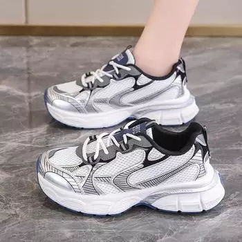 Модные весенние кроссовки для легкой атлетики, женские уличные мягкие повседневные кроссовки, женские нескользящие прогулочные туфли на плоской подошве, размеры 35-40 35 серый