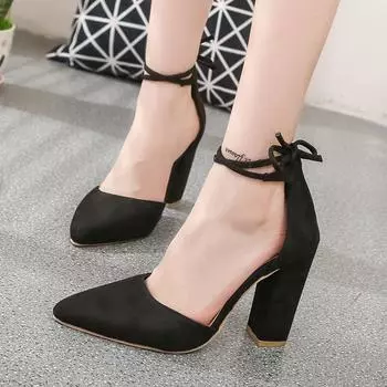 Модные весенние женские босоножки-лодочки на тонком воздушном каблуке, женская обувь на очень высоком каблуке с открытым носком, сексуальные туфли-лодочки для вечеринок YUJ8 35 чёрный