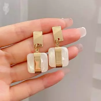 Модные винтажные геометрические серьги-подвески для женщин, повседневные аксессуары, подвески, ювелирные изделия, подарки на годовщину вечеринки золотой