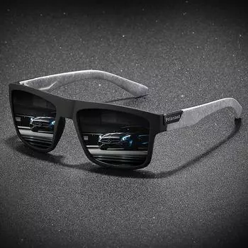 Модные винтажные квадратные поляризованные солнцезащитные очки для мужчин и женщин для вождения и рыбалки, роскошные брендовые дизайнерские солнцезащитные очки для водителя, очки UV400