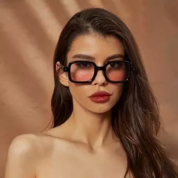 Модные винтажные маленькие квадратные солнцезащитные очки для женщин, модные солнцезащитные очки для путешествий, для девушек, ретро-очки для вождения чёрный