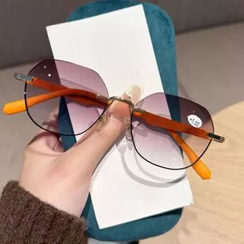 Модные винтажные многоугольные очки для чтения мужские трендовые металлические оправы очки для пресбиопии с защитой от синего света уличные солнцезащитные очки с затемнением +200