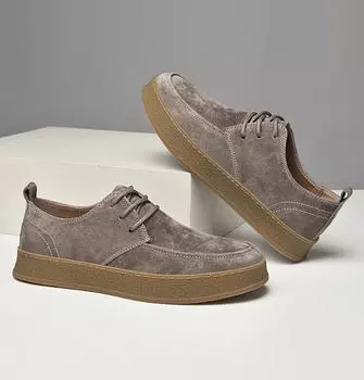 Модные винтажные мужские кожаные туфли, повседневные туфли ручной работы с высоким берцем и круглым носком, на шнуровке, для скейтбординга, мужские туфли на плоской подошве, дизайнерские туфли 38 верблюд