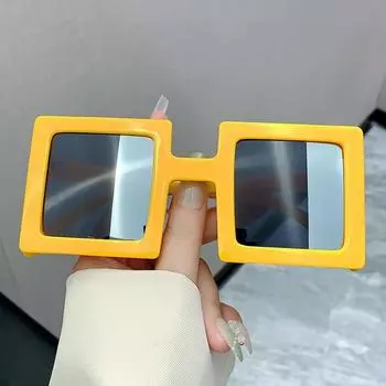 Модные винтажные роскошные брендовые дизайнерские квадратные солнцезащитные очки для женщин и мужчин, солнцезащитные очки в стиле панк, популярные уличные очки с большой оправой зелёный