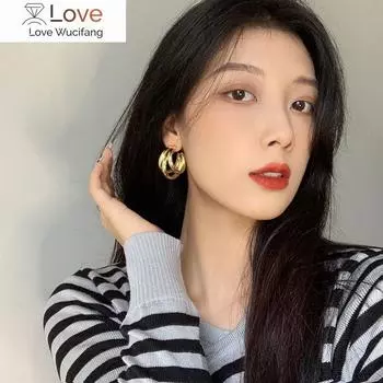 Модные винтажные серьги-клипсы в форме буквы C для женщин, не прокалываемые серьги, милые клипсы для ушей на день рождения, новые