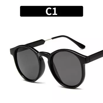 Модные винтажные солнцезащитные очки в качественной прозрачной оправе