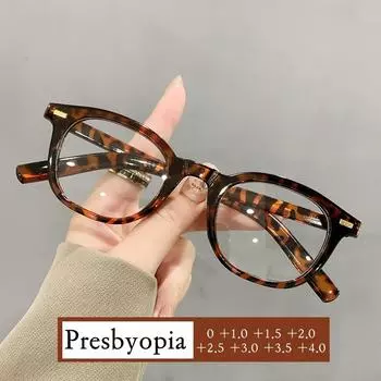 Модные винтажные женские очки для чтения, женские очки с защитой от синего света и диоптриями, модные очки с линзами HD для дальнего зрения от 0 до +4,0 0 чёрный