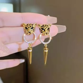 Модные висячие серьги для женских украшений золотой