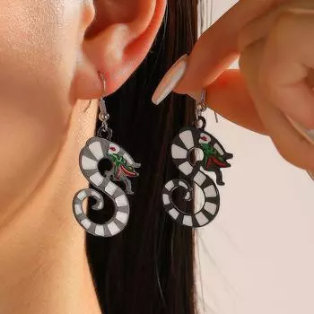 Модные висячие серьги для женских украшений чёрный