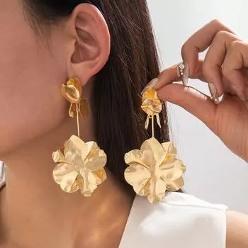 Модные висячие серьги для женских украшений золотой