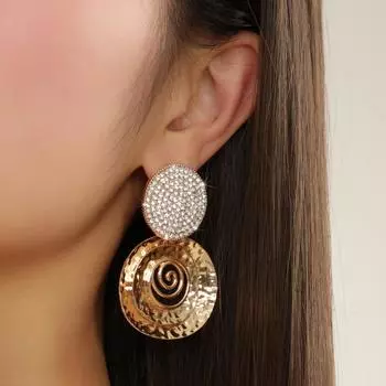 Модные висячие серьги для женских украшений золотой