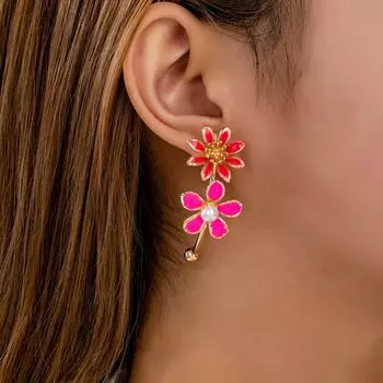 Модные висячие серьги для женских украшений розовый