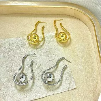 Модные висячие серьги для женских украшений золотой