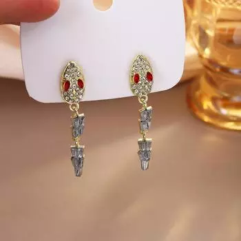 Модные висячие серьги для женских украшений красный