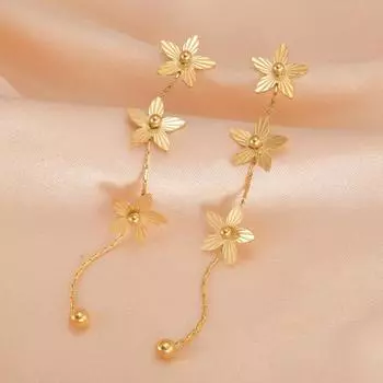 Модные висячие серьги для женских украшений золотой