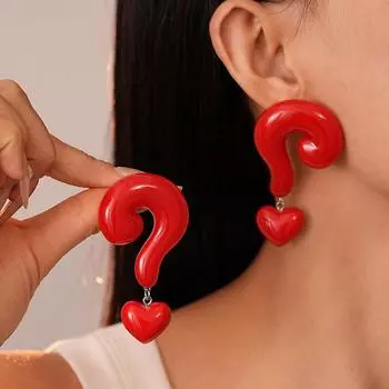 Модные висячие серьги для женских украшений красный