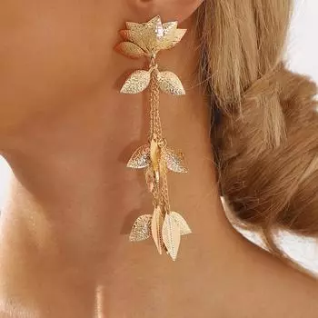 Модные висячие серьги для женских украшений золотой