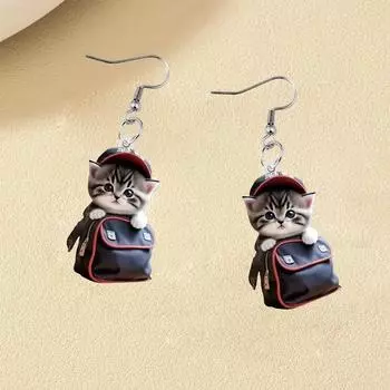 Модные висячие серьги для женских украшений серый