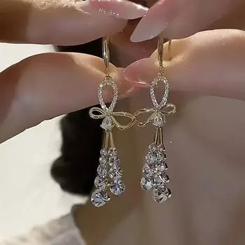 Модные висячие серьги для женских украшений золотой