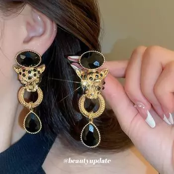 Модные висячие серьги для женских украшений золотой