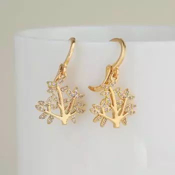 Модные висячие серьги для женских украшений золотой