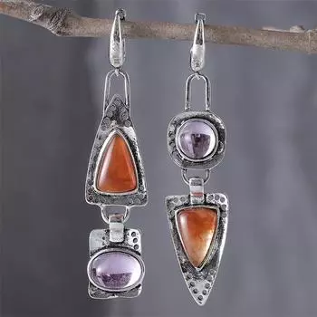 Модные висячие серьги для женских украшений коричневый