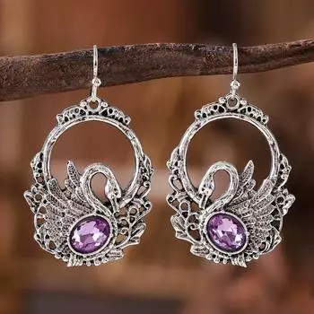 Модные висячие серьги для женских украшений фиолетовый