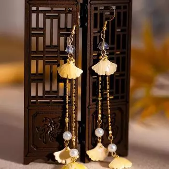 Модные висячие серьги для женских украшений золотой