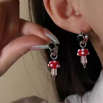 Модные висячие серьги для женских украшений красный