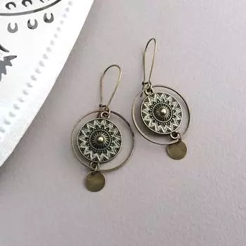 Модные висячие серьги для женских украшений коричневый