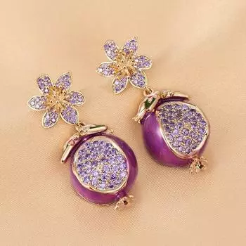 Модные висячие серьги для женских украшений фиолетовый