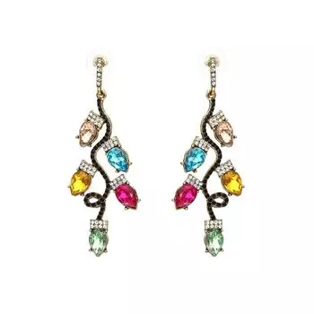 Модные висячие серьги для женских украшений разноцветный