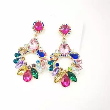 Модные висячие серьги для женских украшений разноцветный