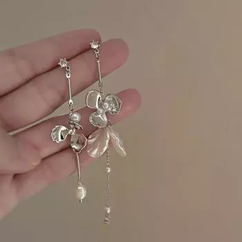 Модные висячие серьги для женских украшений серебряный